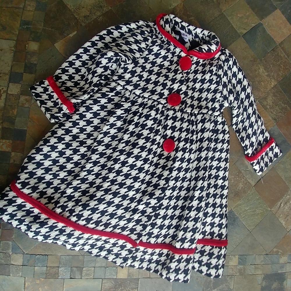 Black Velvet Dress w Matching Coat *Size 3T - Picture 2 of 8